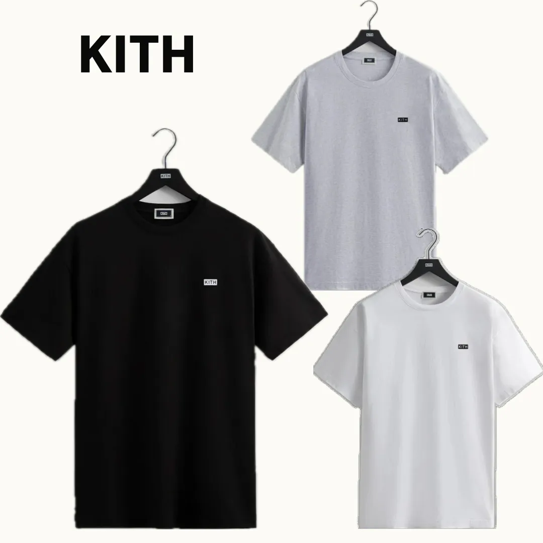 KITH NYC  |Crew Neck Street Style Plain Cotton Short Sleeves Logo