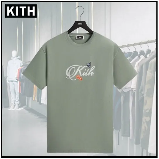 KITH NYC  |Crew Neck Unisex Street Style Cotton Short Sleeves Logo