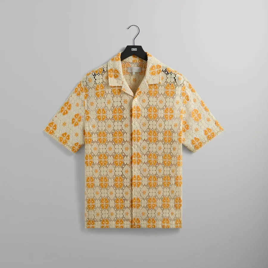 KITH NYC  |Flower Patterns Street Style Short Sleeves Logo Shirts