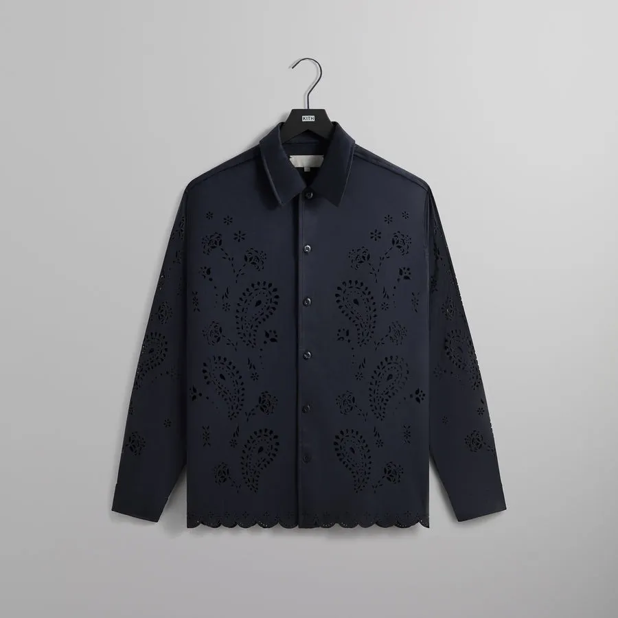 KITH NYC  |Paisley Street Style Long Sleeves Plain Logo Shirts