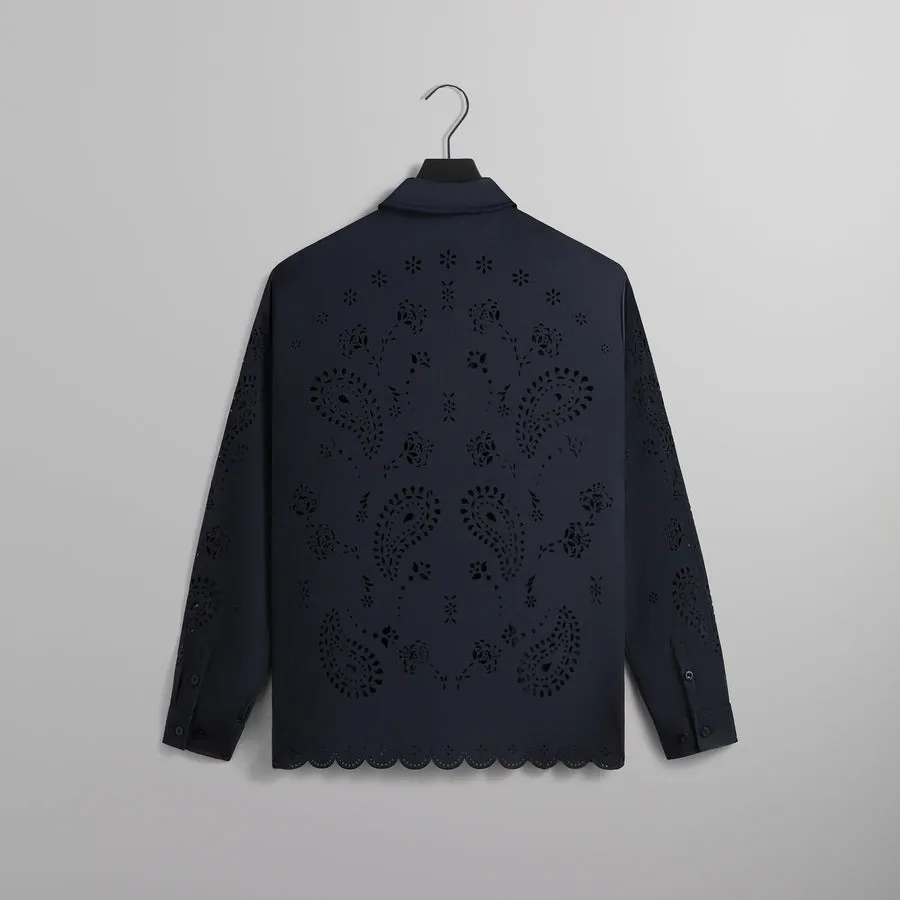 KITH NYC  |Paisley Street Style Long Sleeves Plain Logo Shirts