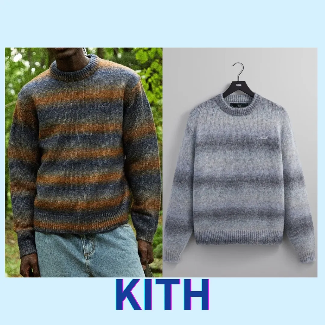 KITH NYC  |Street Style Long Sleeves Logo Skater Style