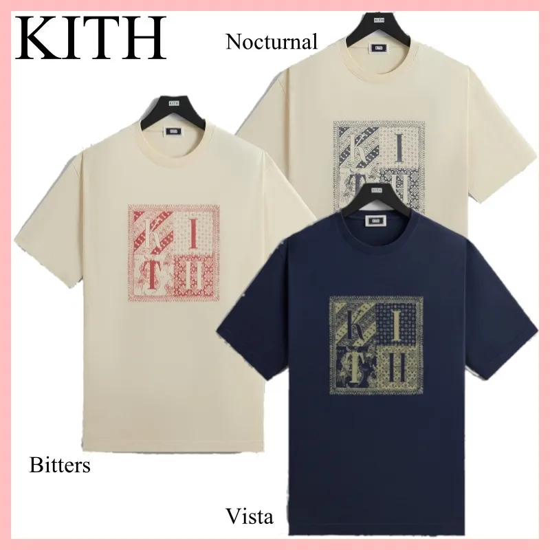 KITH NYC  |Unisex Street Style Plain Cotton Short Sleeves Skater Style