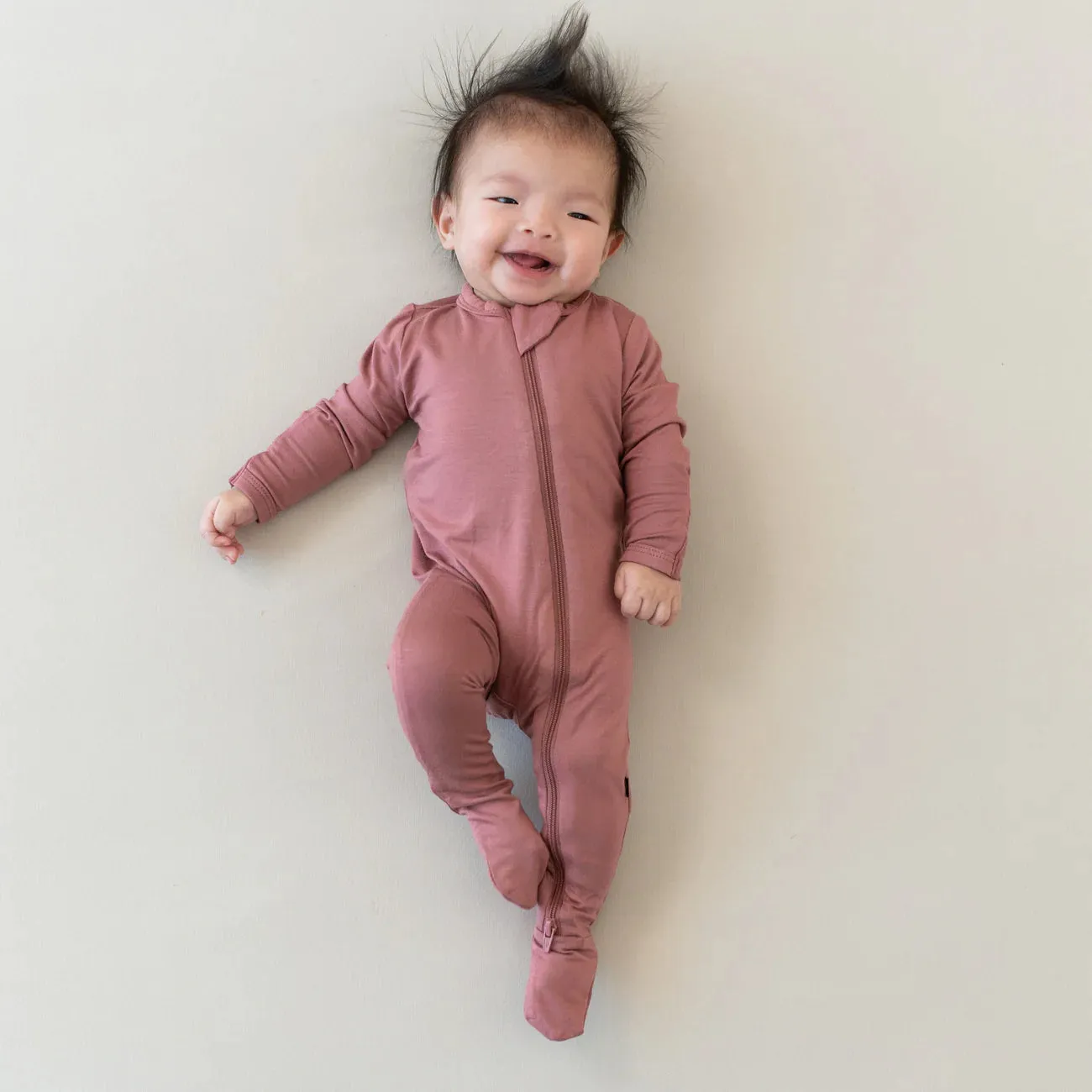 Kyte Baby - Zippered Footie in Dusty Rose