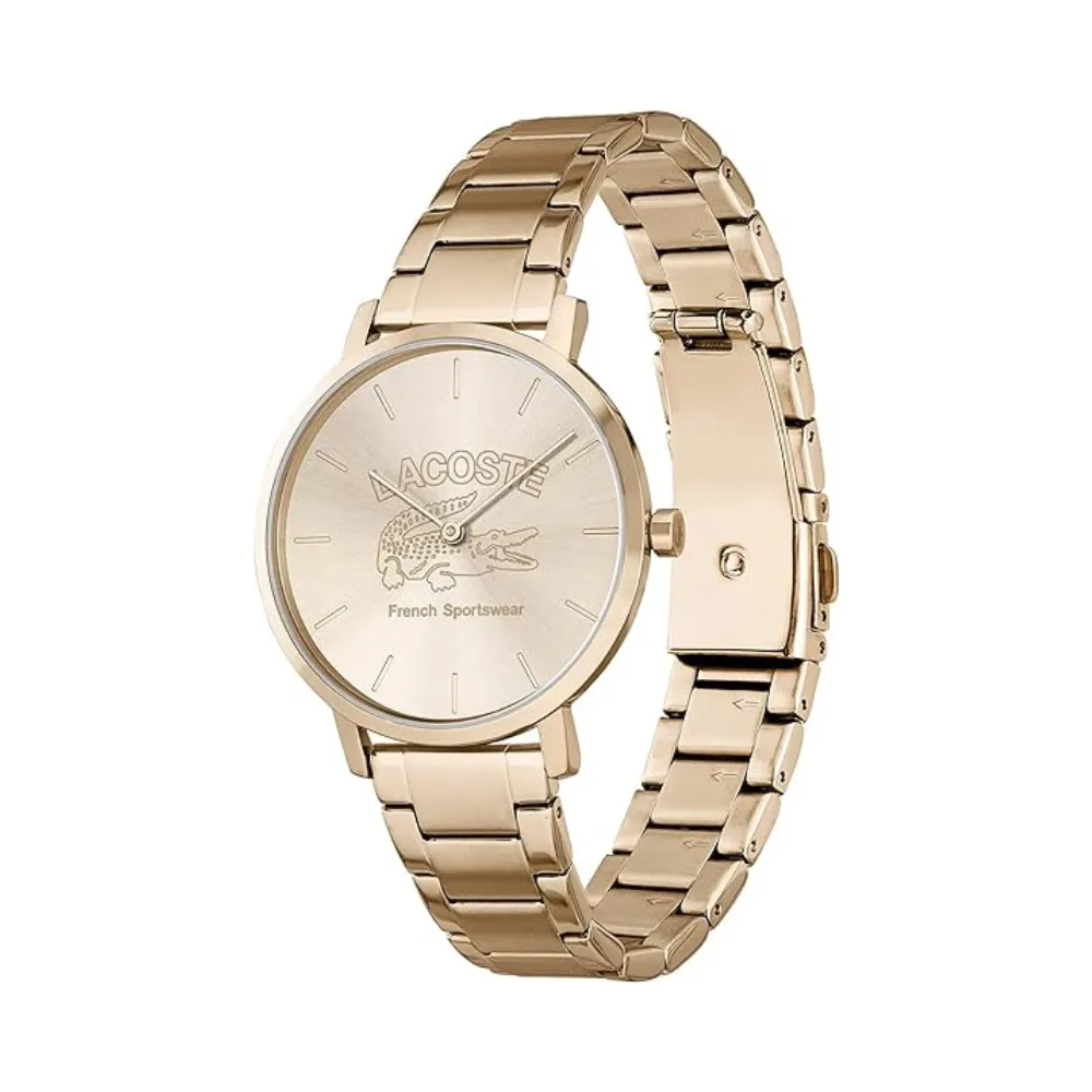 Lacoste Croco Carnation Gold Steel