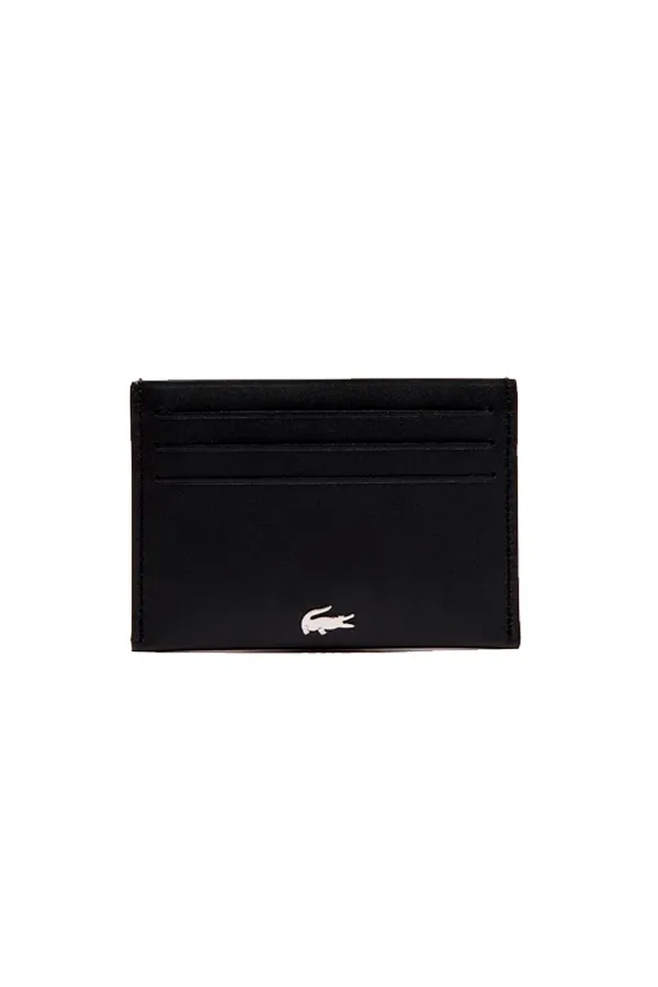 Lacoste Leather Card Holder Black