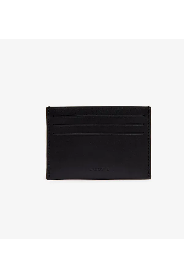 Lacoste Leather Card Holder Black