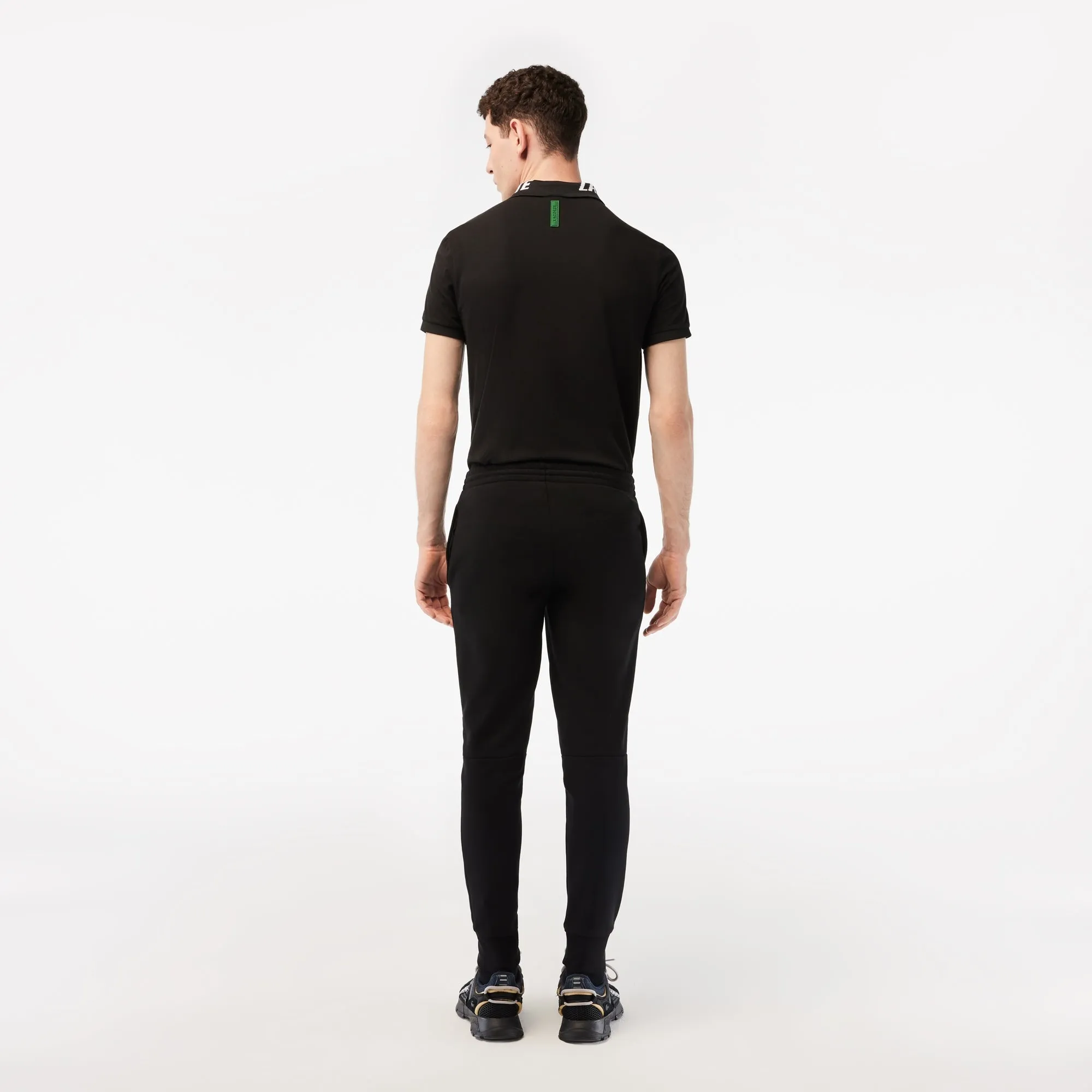 Lacoste Pantalon jogging noir en molleton