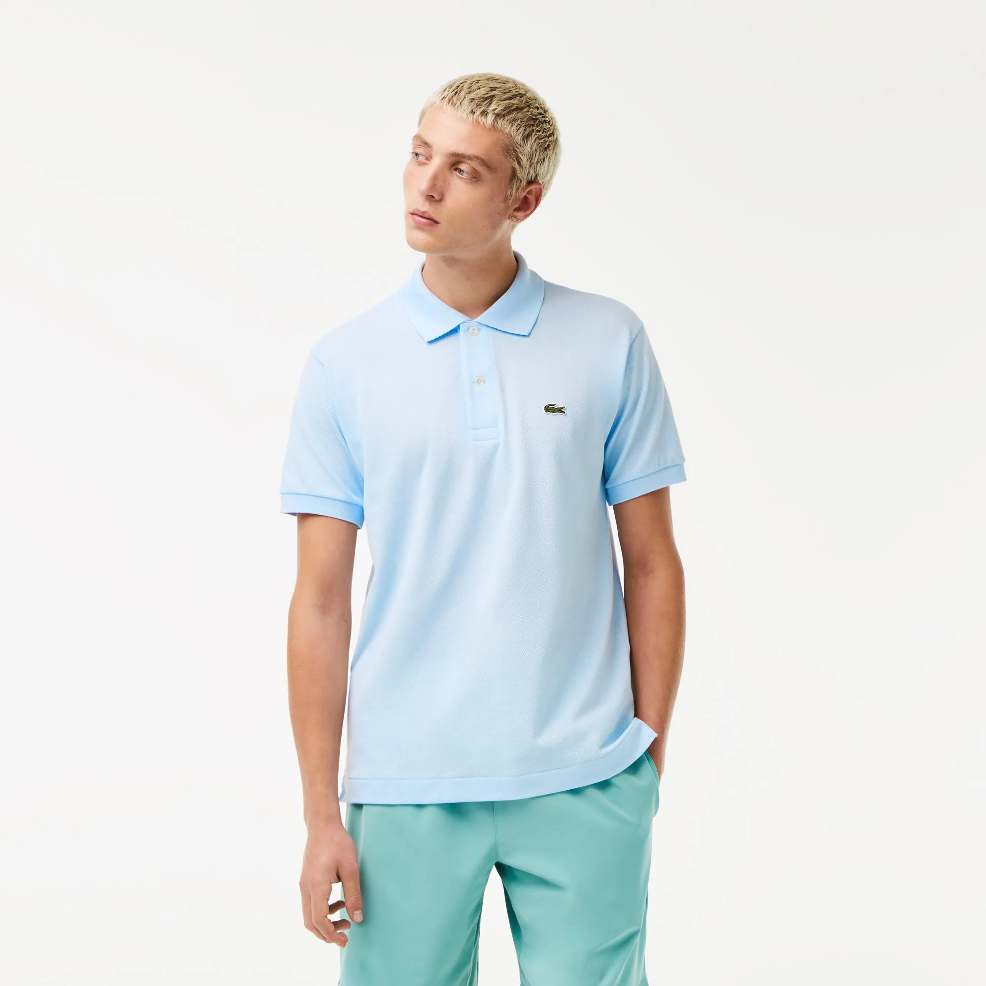 Lacoste Polo Original Bleu Clair L.12.12 coton petit piqué