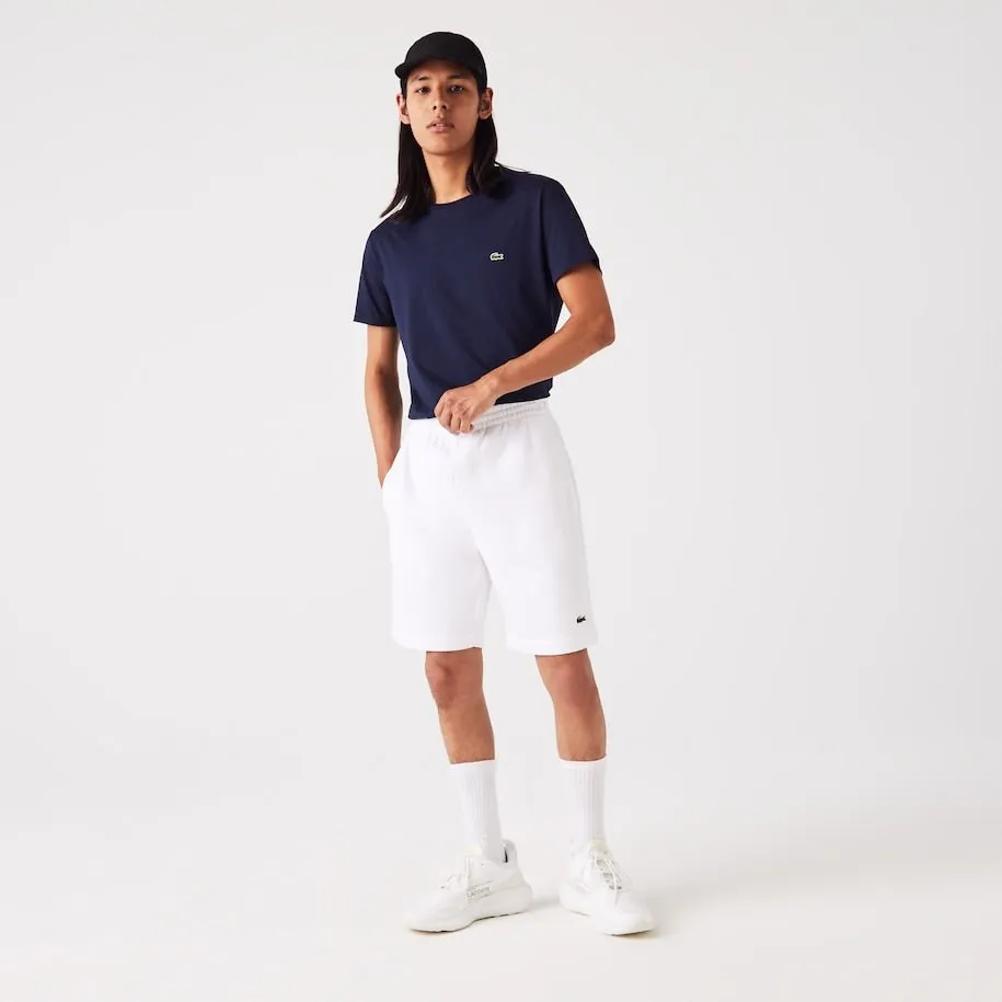 Lacoste Short léger blanc en molleton