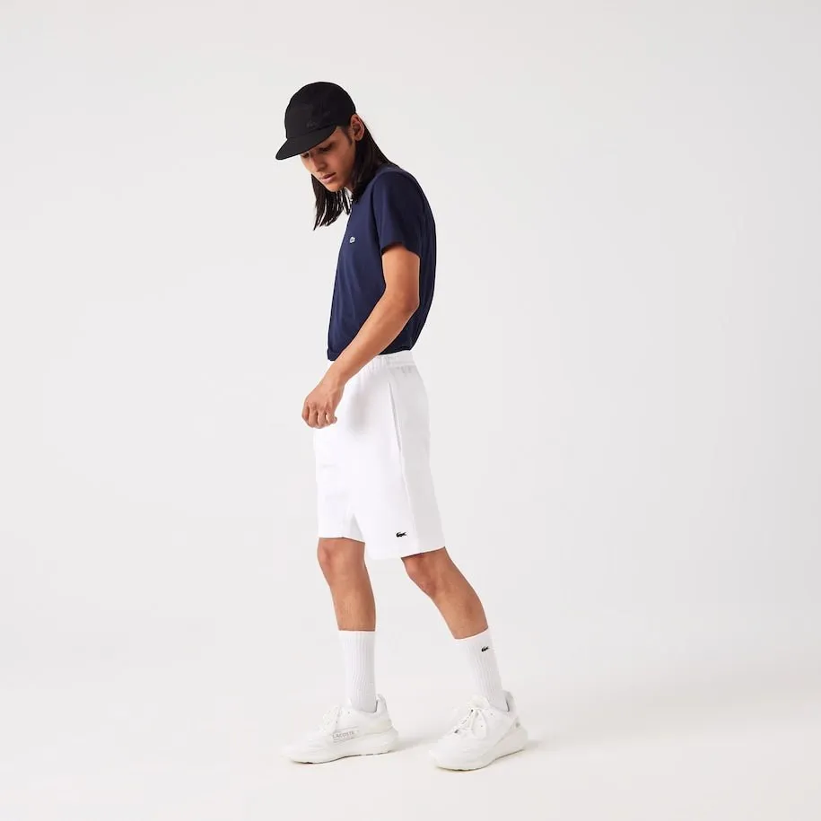 Lacoste Short léger blanc en molleton