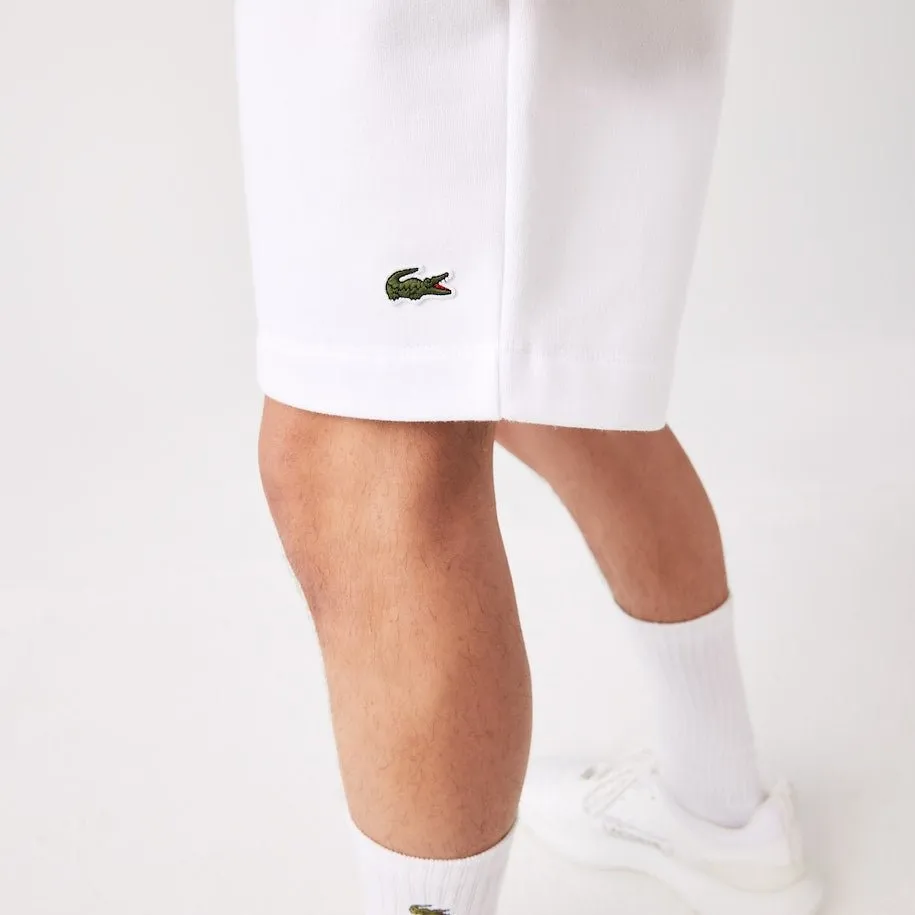 Lacoste Short léger blanc en molleton