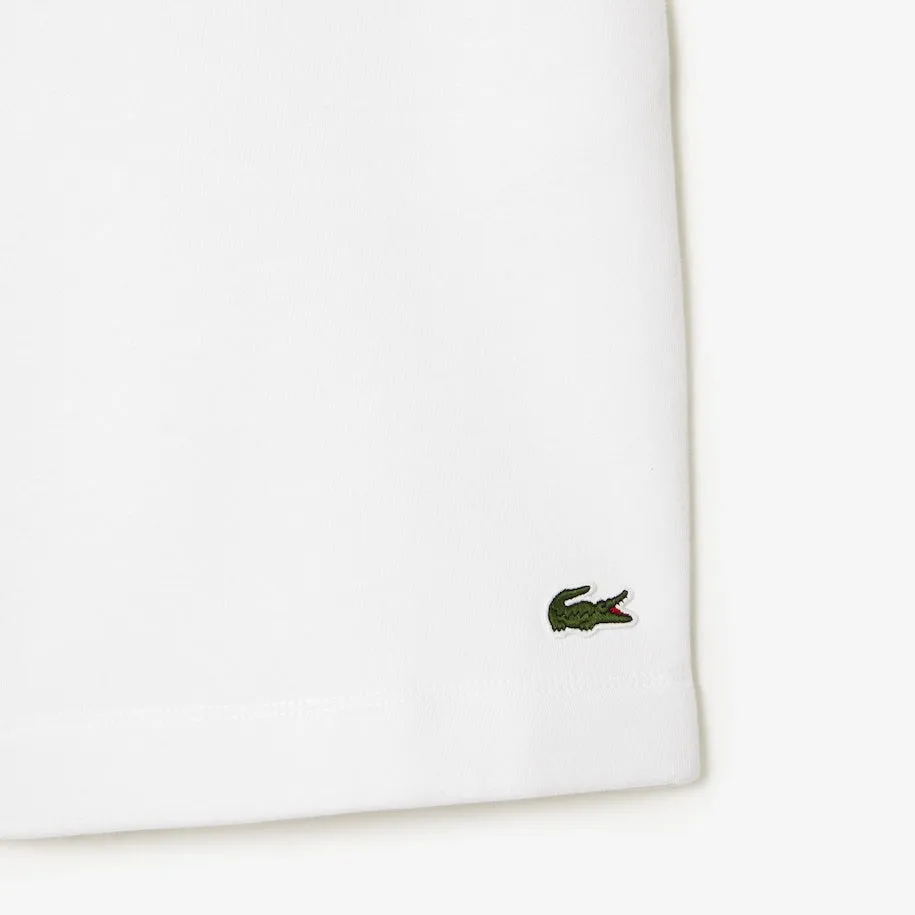 Lacoste Short léger blanc en molleton