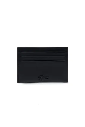 Lacoste Smooth Card Holder Black Leather