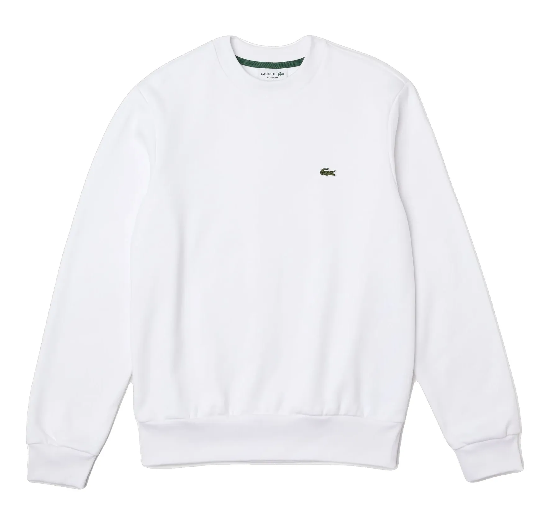 Lacoste Sweatshirt blanc en molleton