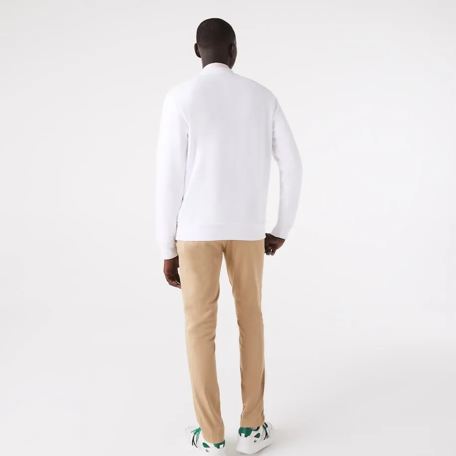 Lacoste Sweatshirt blanc en molleton