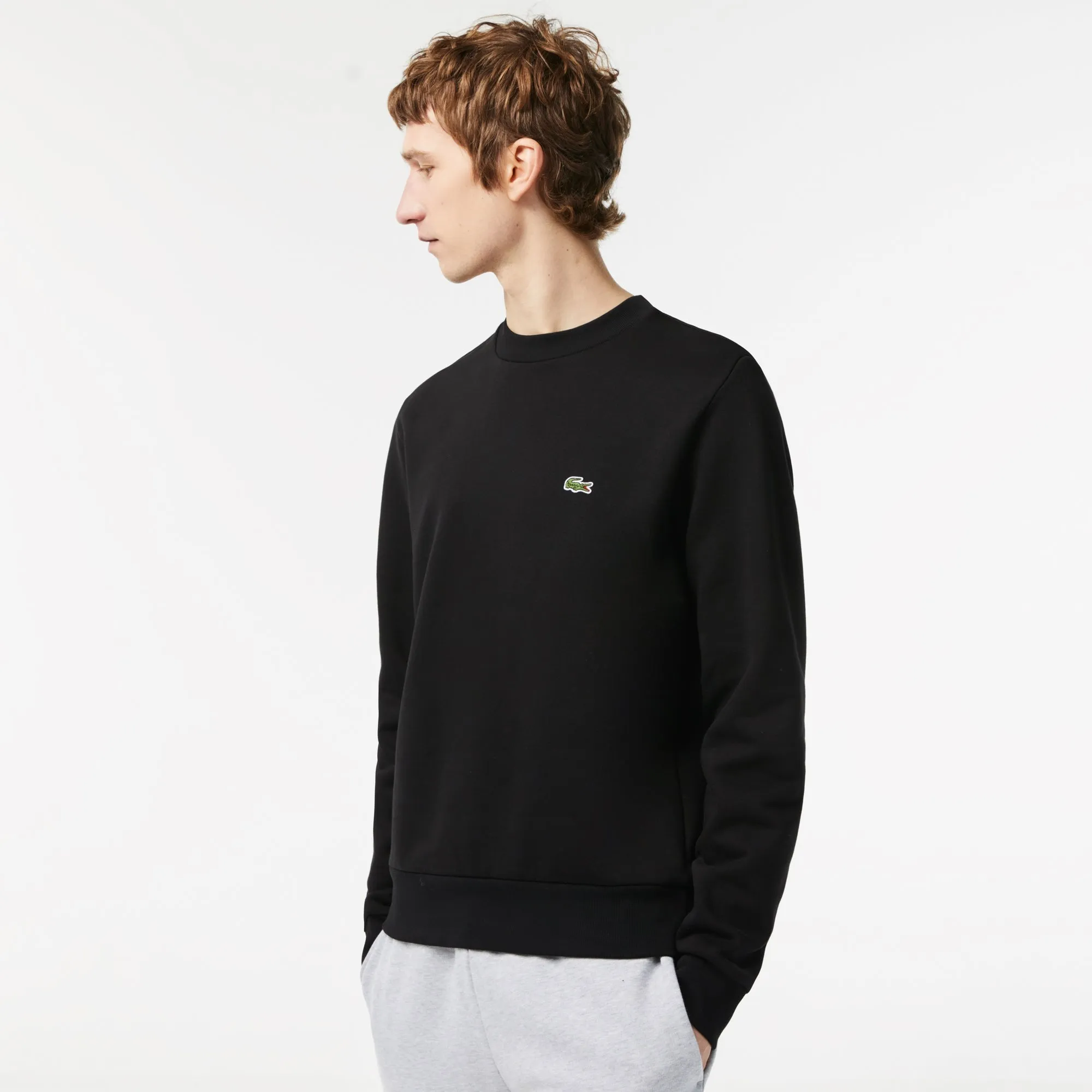 Lacoste Sweatshirt noir en molleton