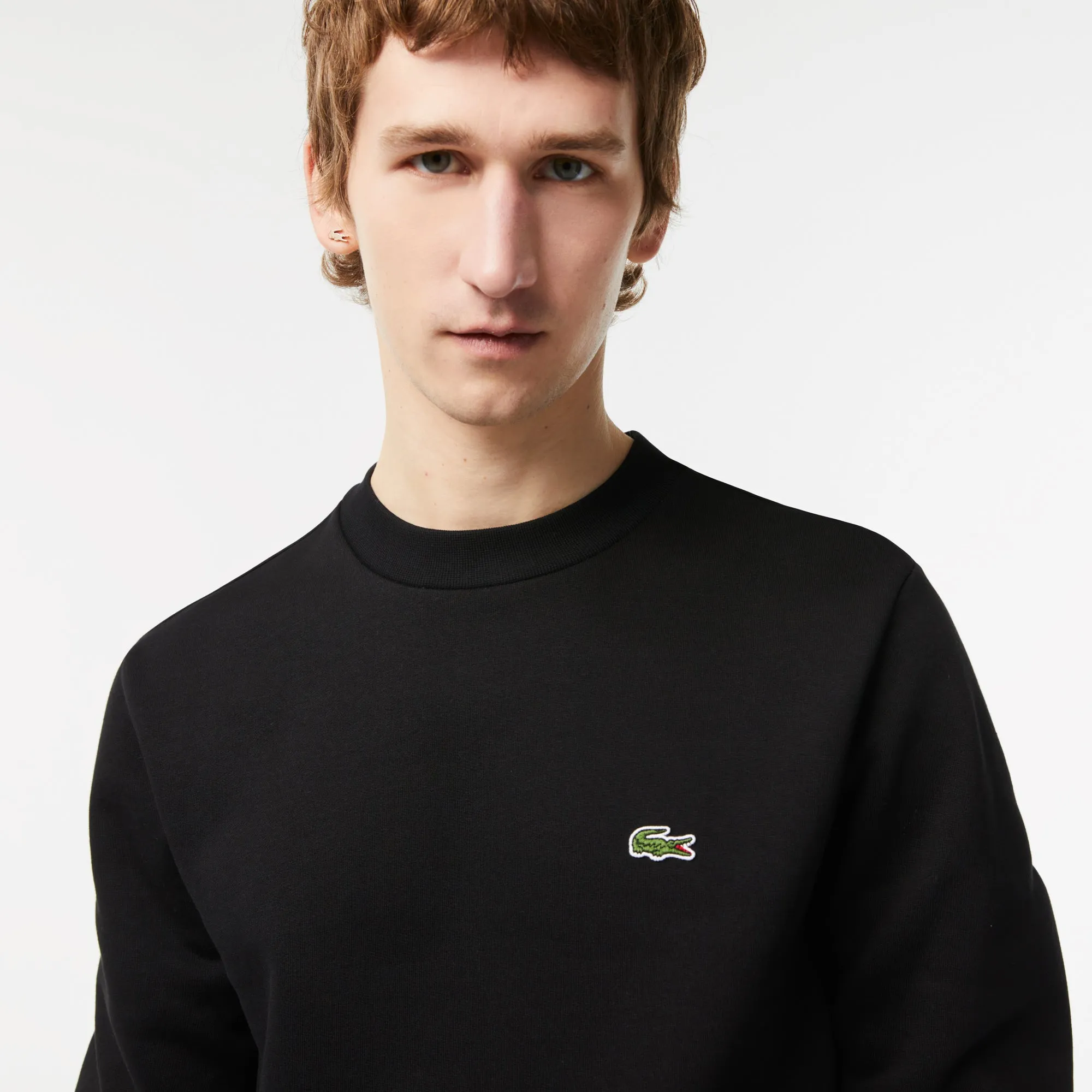 Lacoste Sweatshirt noir en molleton