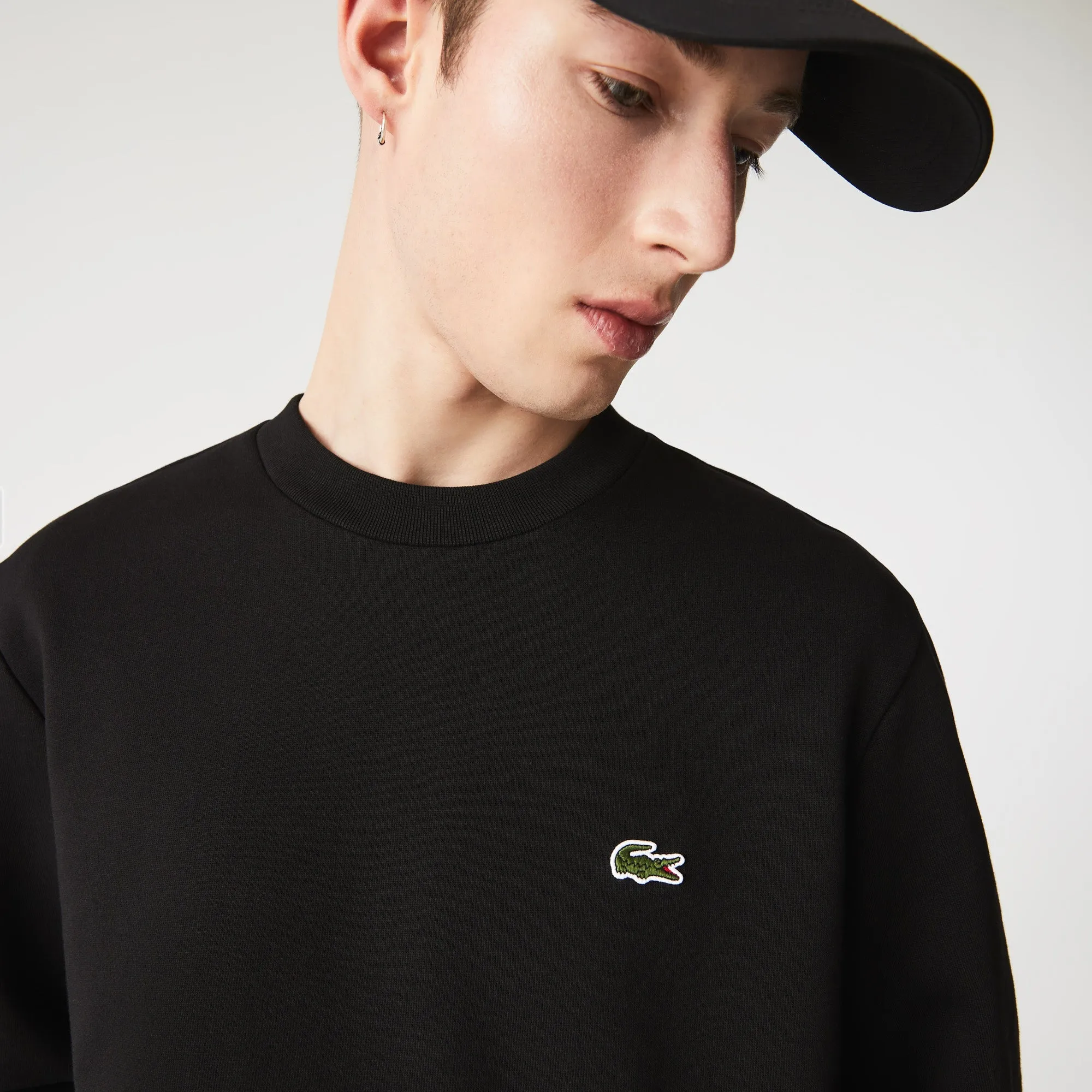 Lacoste Sweatshirt noir en molleton