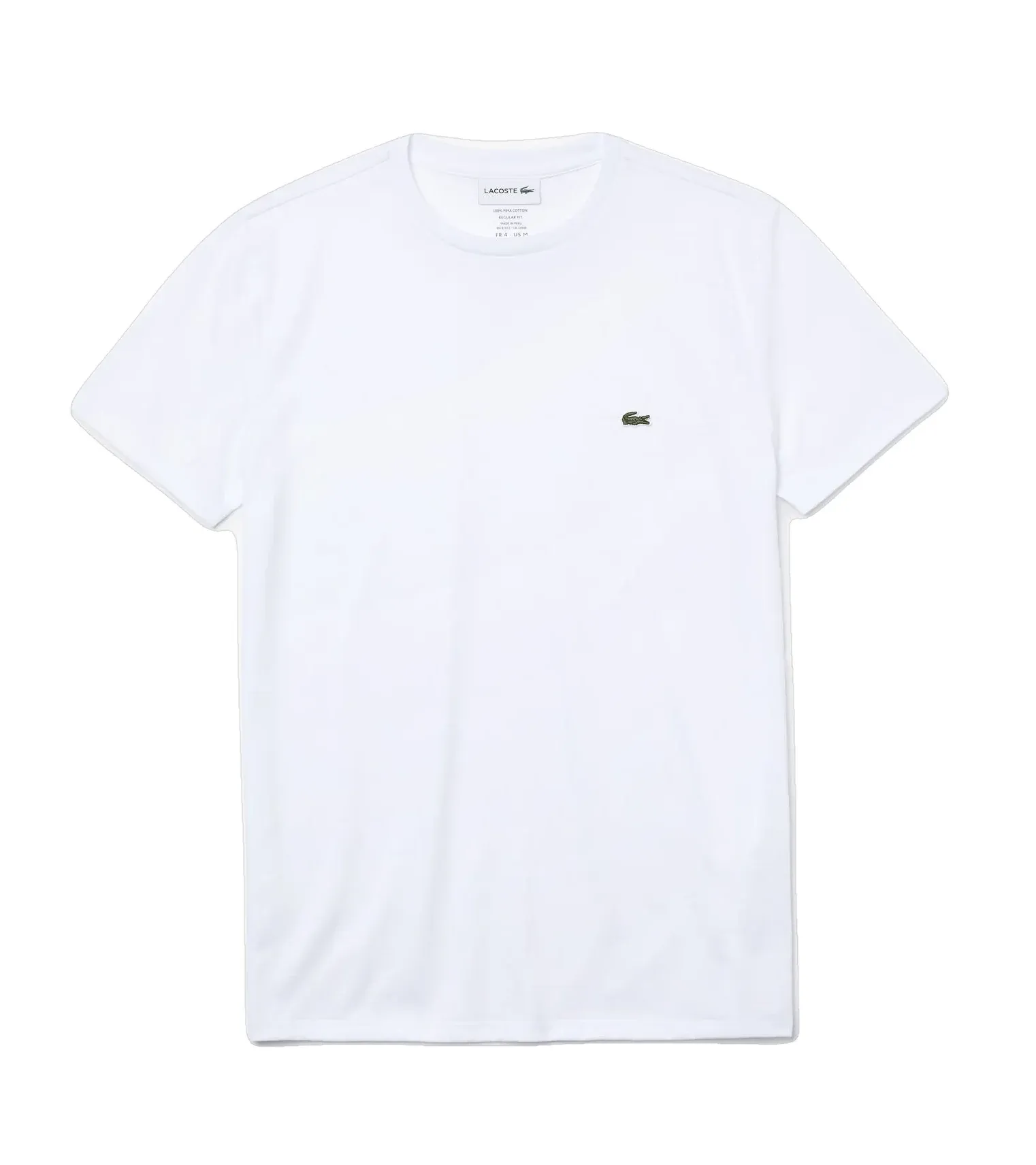 Lacoste T-shirt Blanc pima uni