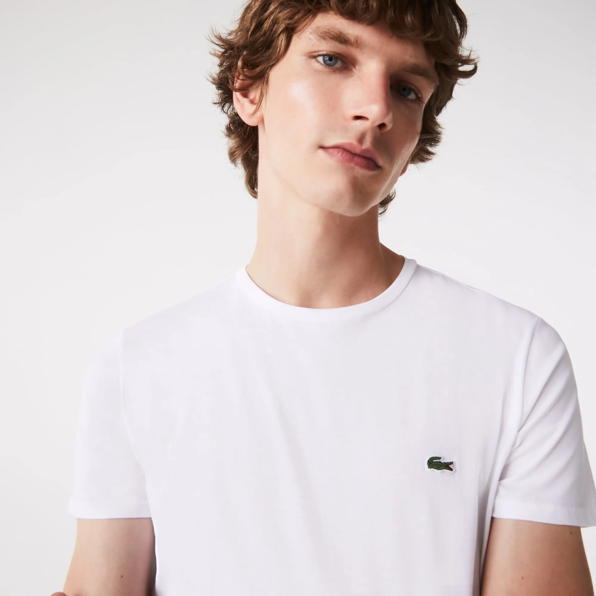 Lacoste T-shirt Blanc pima uni