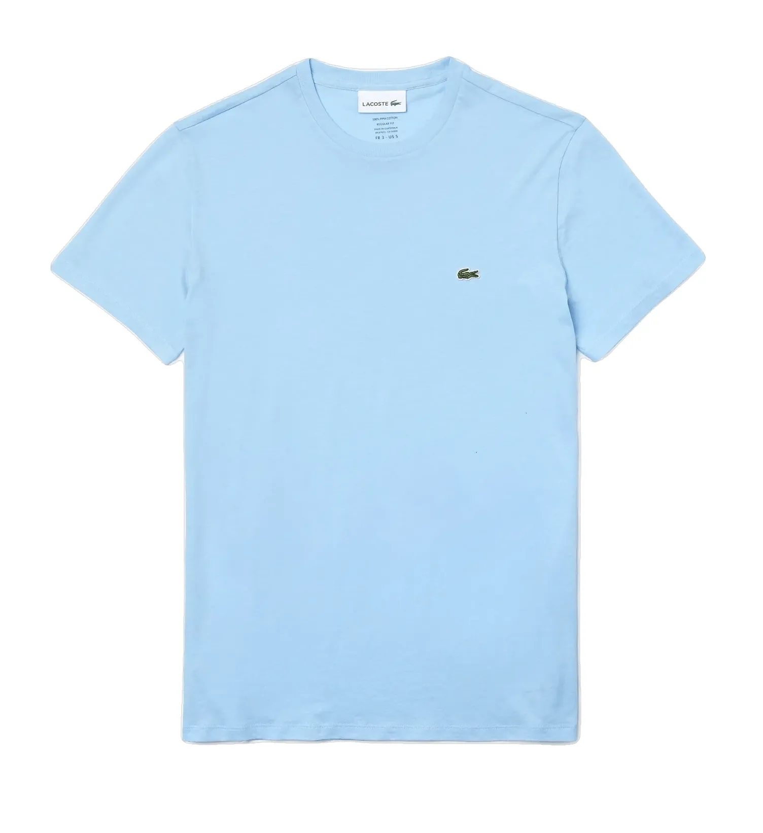 Lacoste T-shirt Bleu ciel pima uni