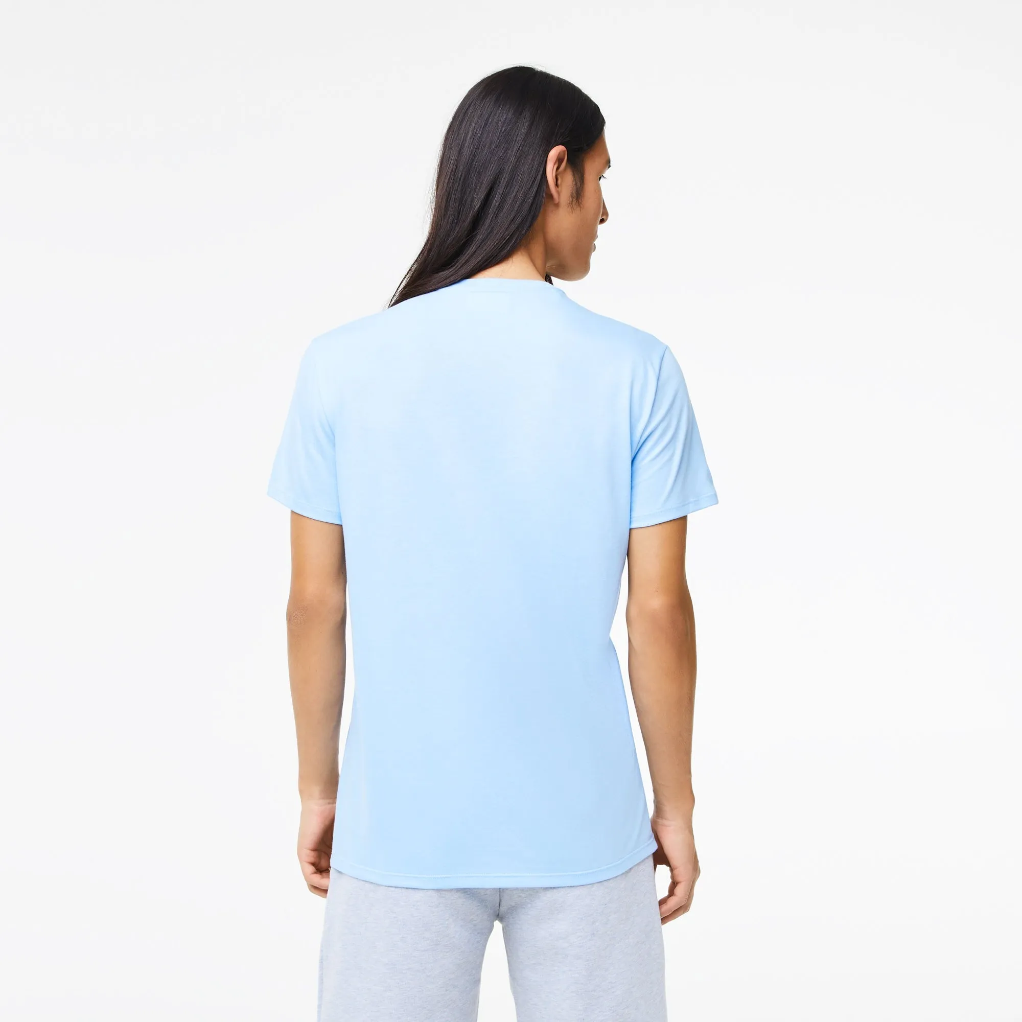 Lacoste T-shirt Bleu ciel pima uni