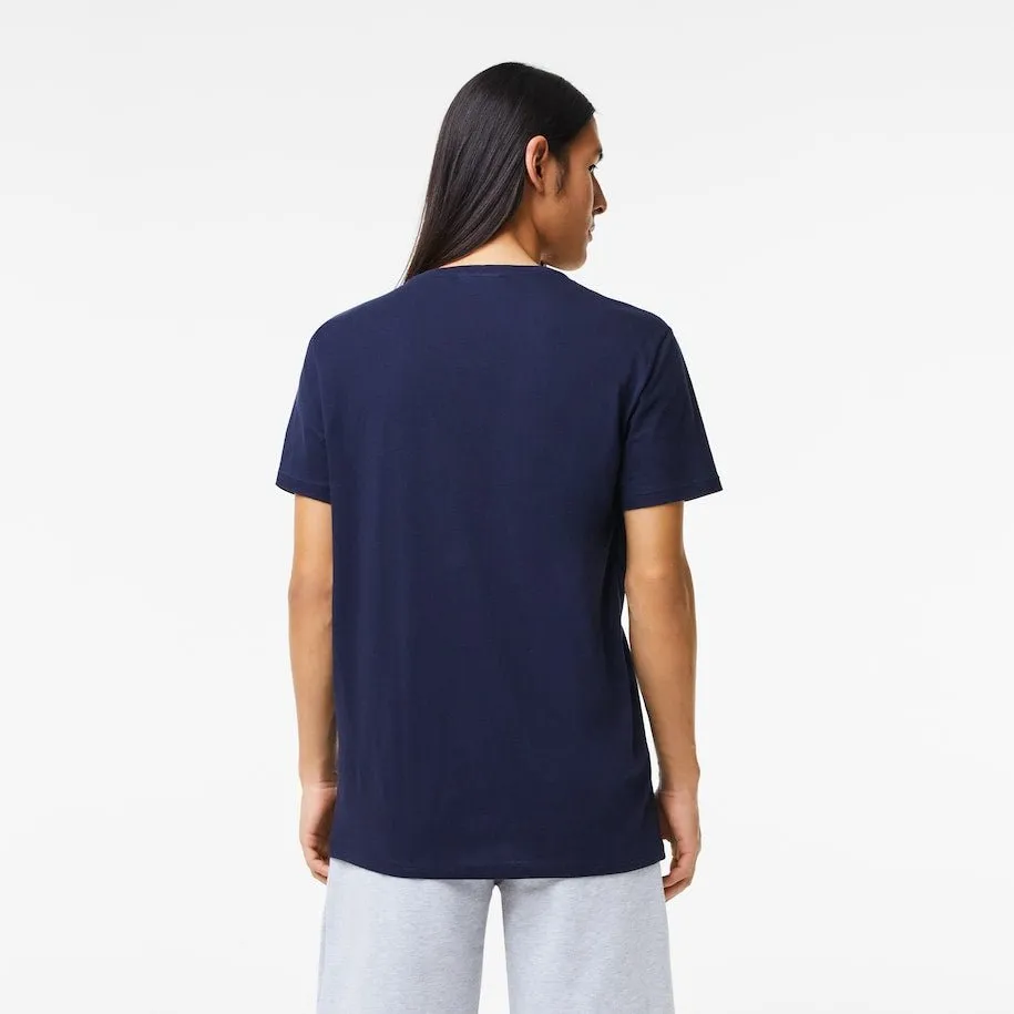 Lacoste T-shirt col V Marine pima uni