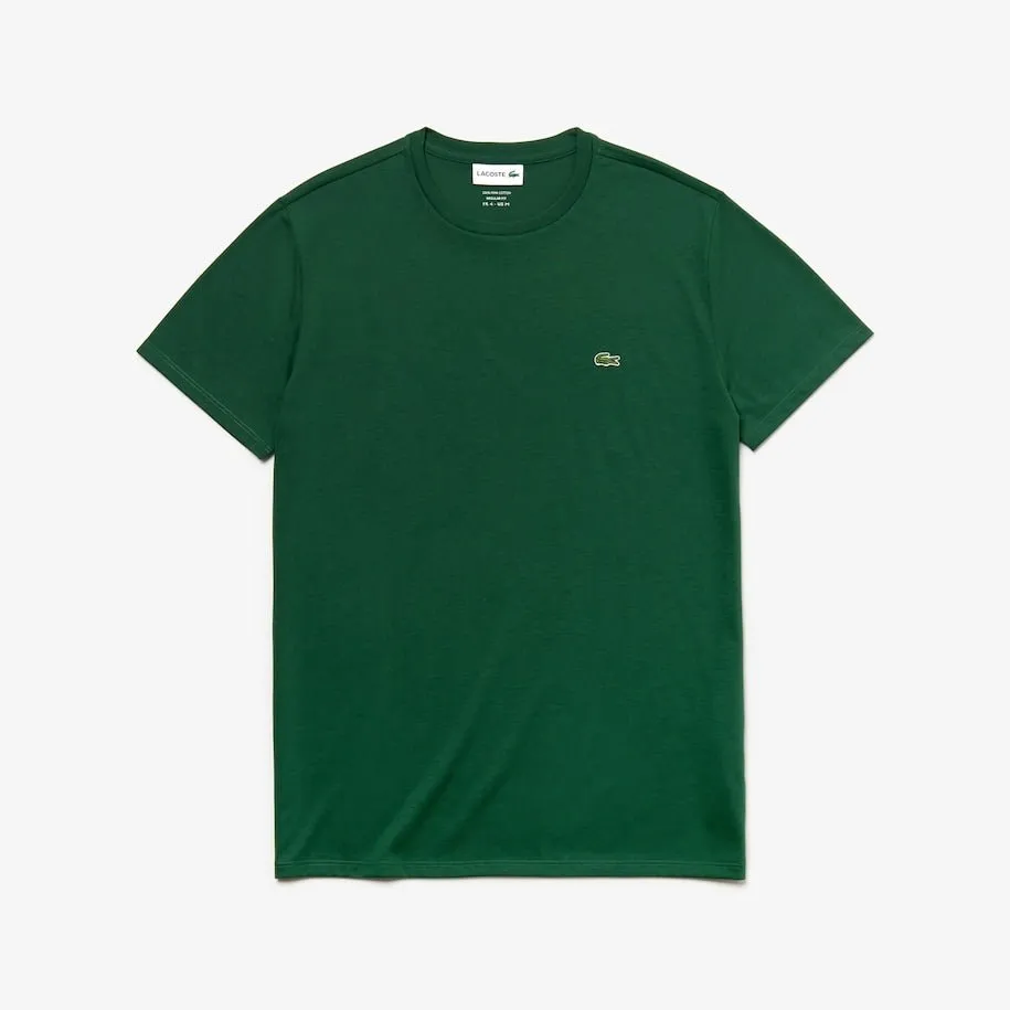 Lacoste T-shirt vert pima uni