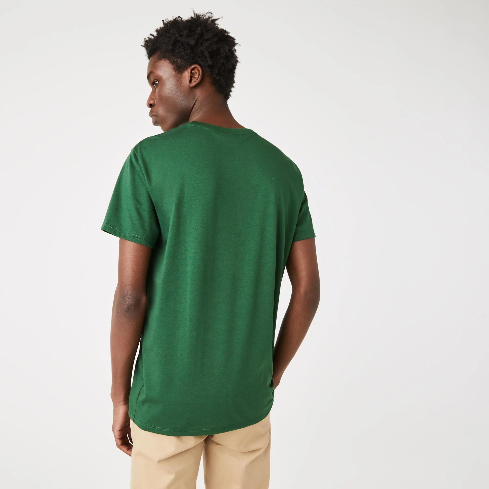 Lacoste T-shirt vert pima uni