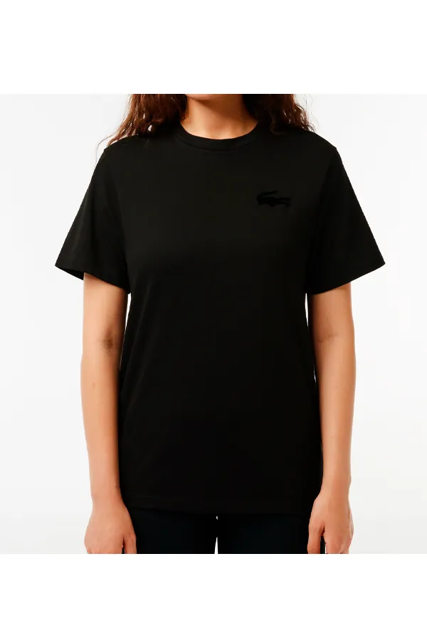 Lacoste Women Logo Tee Velour Black