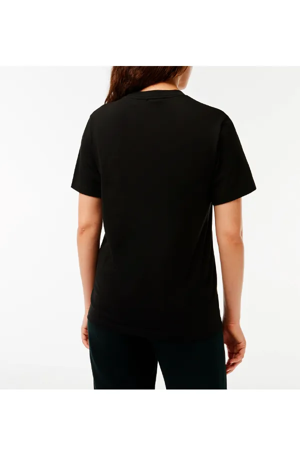 Lacoste Women Logo Tee Velour Black