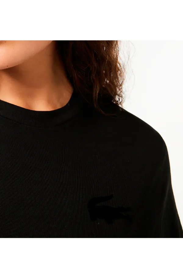 Lacoste Women Logo Tee Velour Black