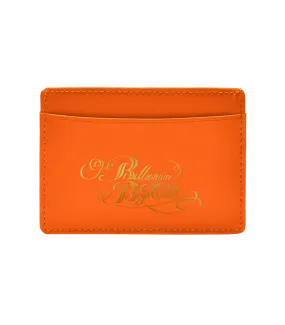 LEATHER CARDHOLDER - GREEN/ORANGE