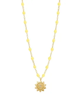 Lucky Sun Mimosa Diamond Necklace, Yellow Gold, 16.5