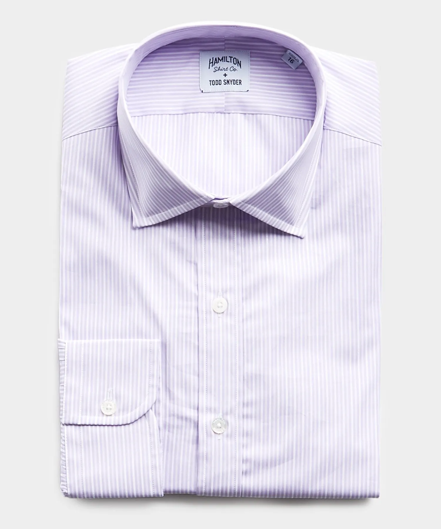 Made in USA Hamilton + Todd Snyder Lavender Stripe Dress Shirt