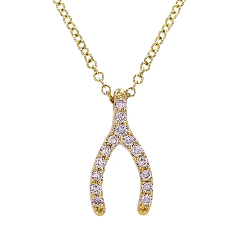 MADISON WISHBONE Pave Necklace