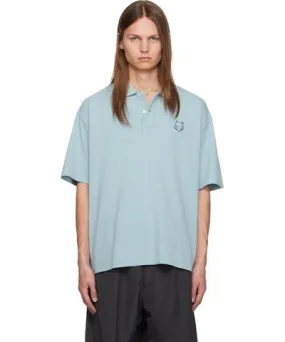 Maison Kitsune Blue Bold Fox Head Polo