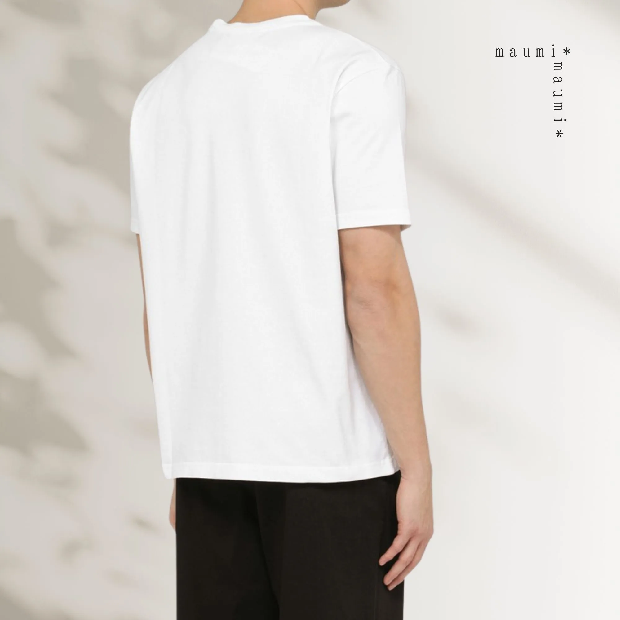 MAISON KITSUNE  |Crew Neck Plain Cotton Short Sleeves Logo Designers