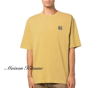 MAISON KITSUNE  |Crew Neck Plain Other Animal Patterns Cotton Short Sleeves