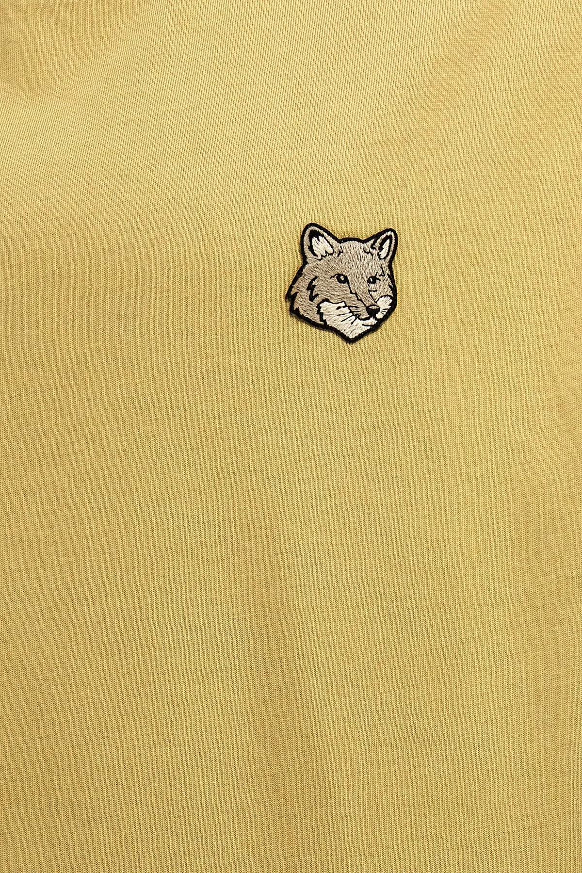 MAISON KITSUNE  |Crew Neck Plain Other Animal Patterns Cotton Short Sleeves