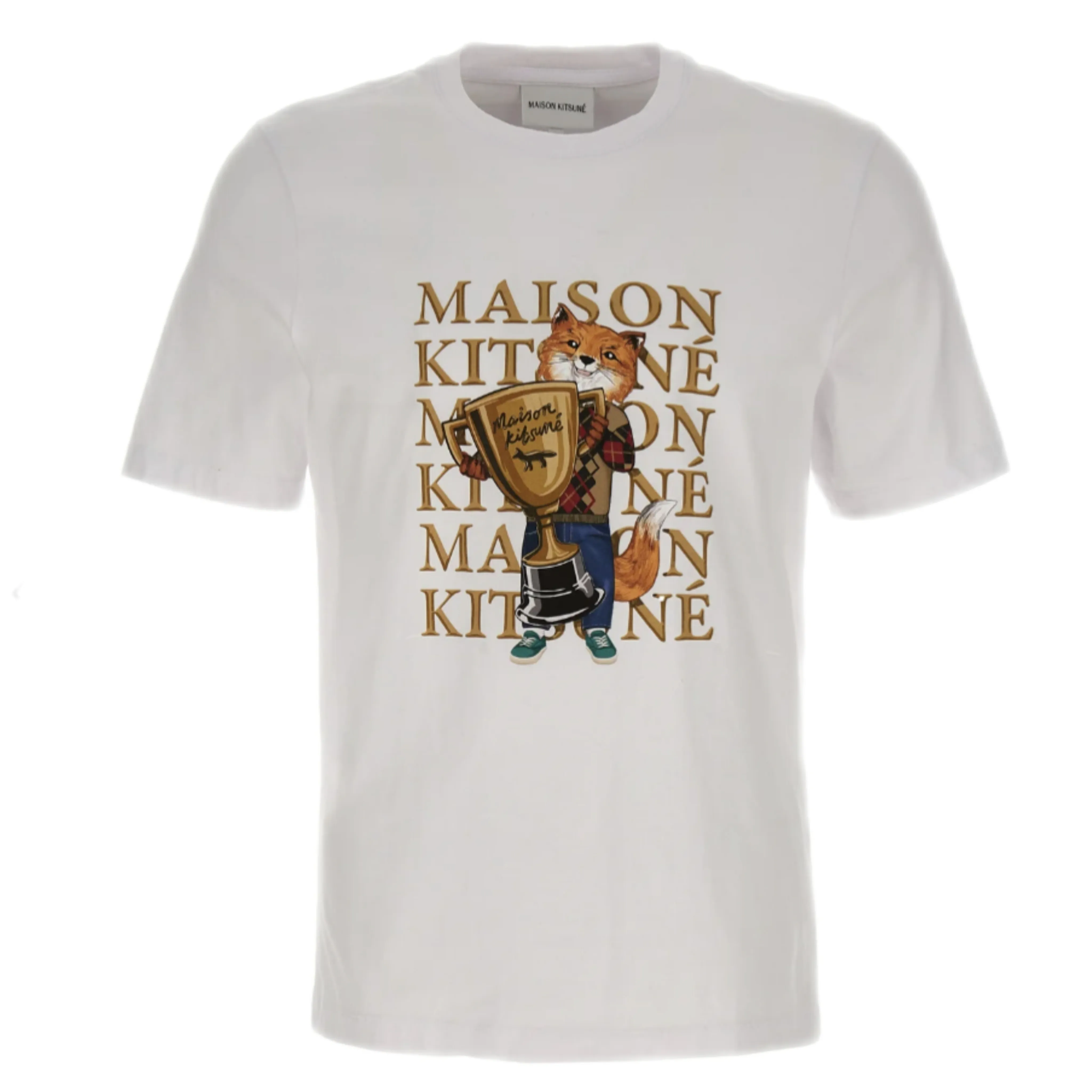 MAISON KITSUNE  |Crew Neck Unisex Other Animal Patterns Cotton Short Sleeves