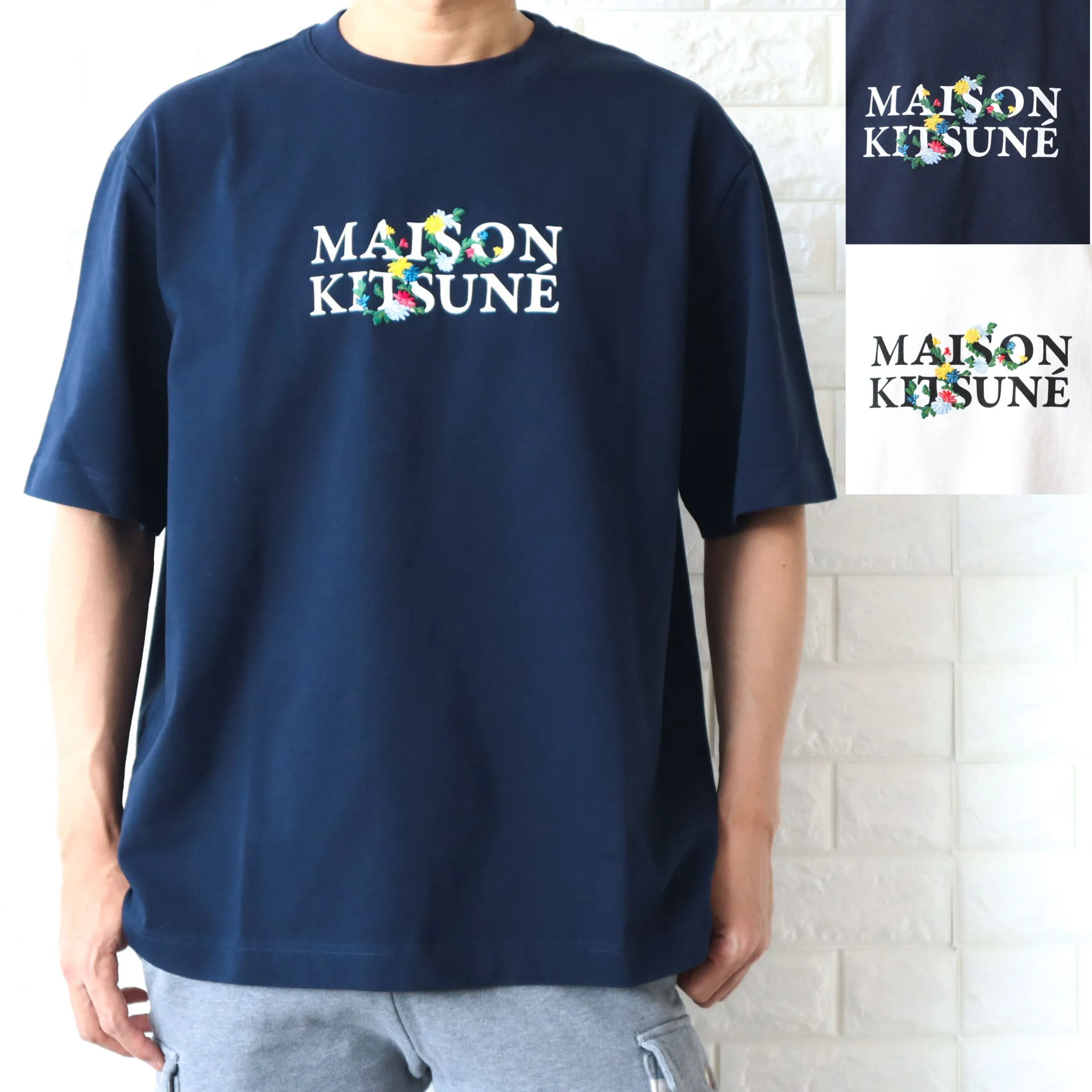 MAISON KITSUNE  |Crew Neck Unisex Plain Cotton Short Sleeves Logo Designers