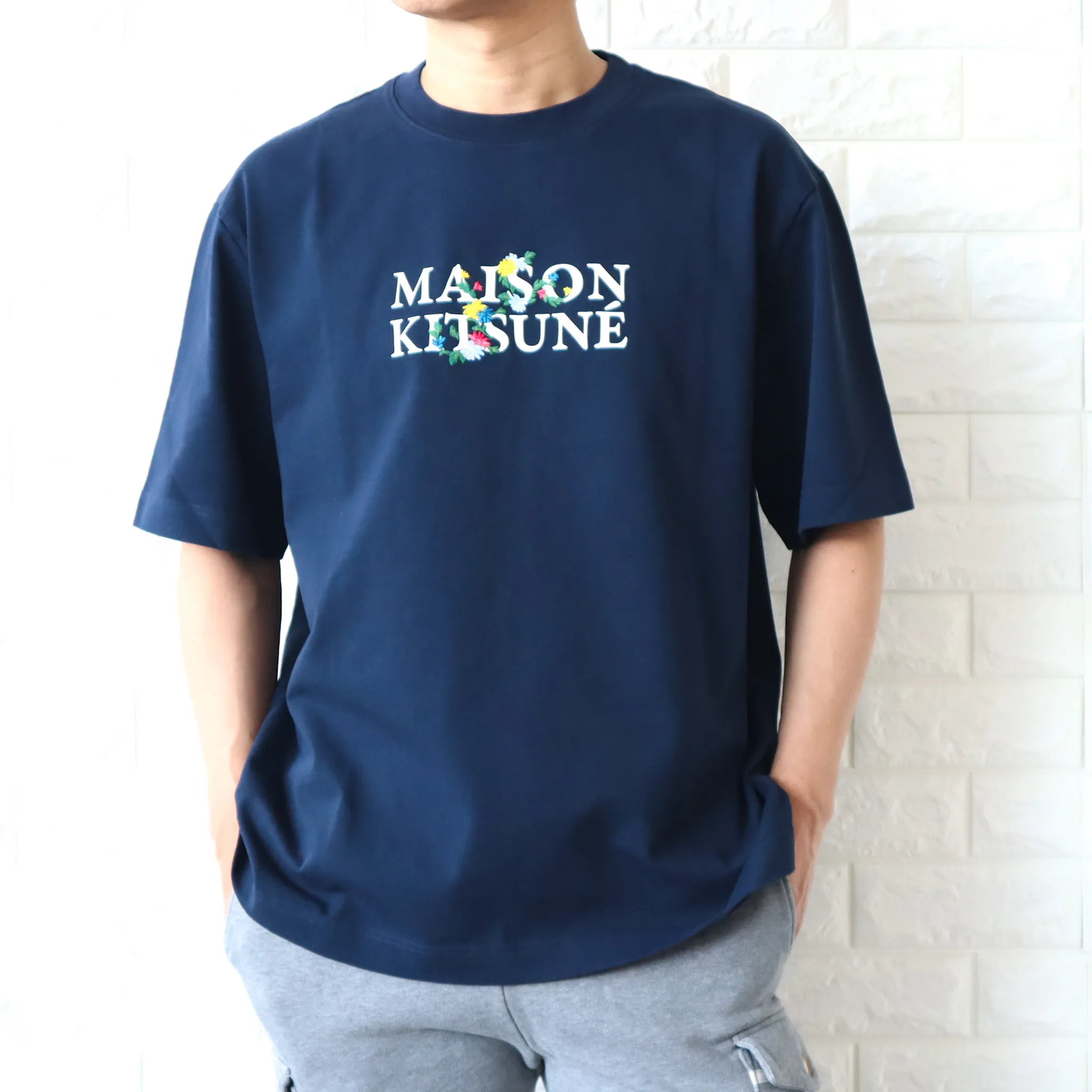 MAISON KITSUNE  |Crew Neck Unisex Plain Cotton Short Sleeves Logo Designers