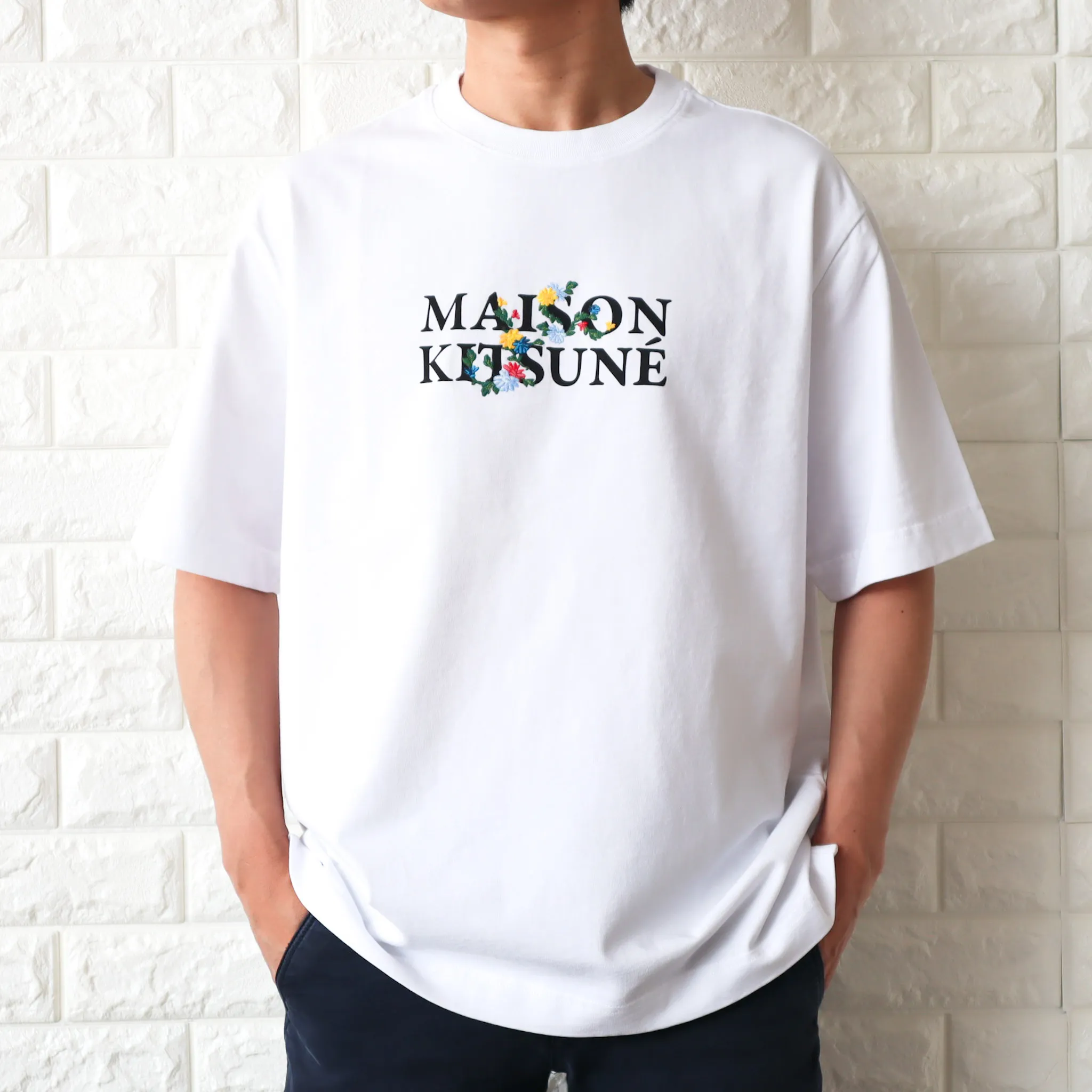 MAISON KITSUNE  |Crew Neck Unisex Plain Cotton Short Sleeves Logo Designers