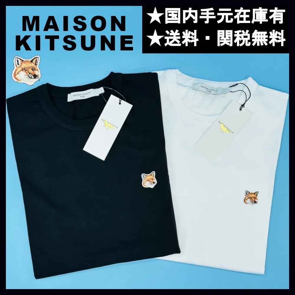 MAISON KITSUNE  |Crew Neck Unisex Street Style Plain Cotton Short Sleeves