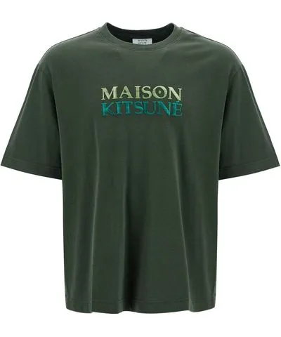 Maison Kitsune oversized t-shirt with gradient logo