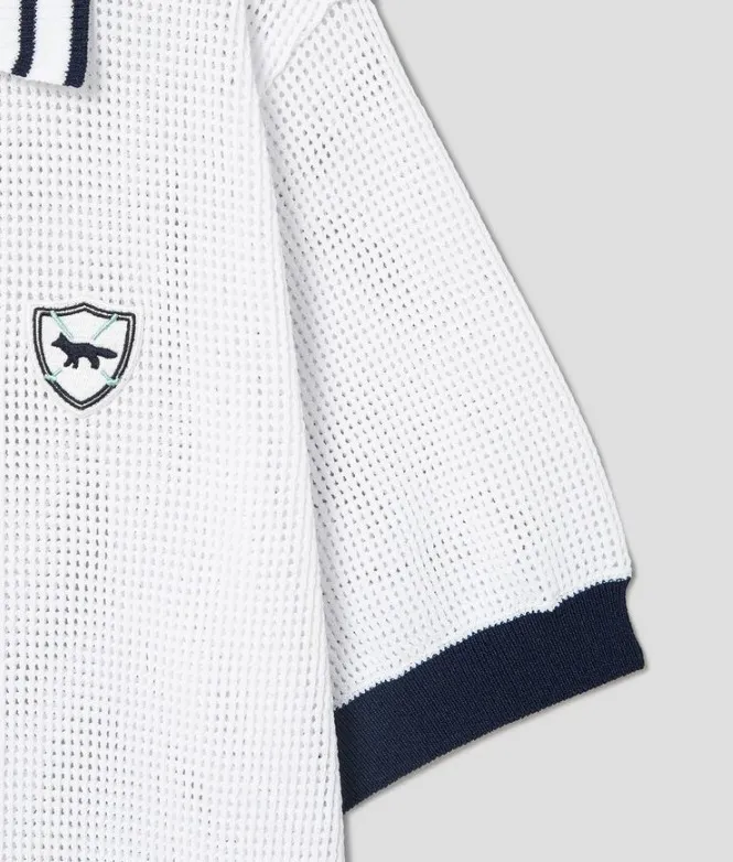 MAISON KITSUNE  |Street Style Plain Short Sleeves Logo Cardigans