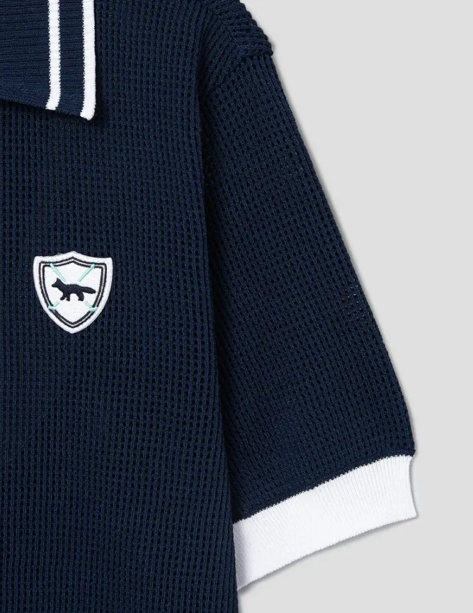 MAISON KITSUNE  |Street Style Plain Short Sleeves Logo Cardigans