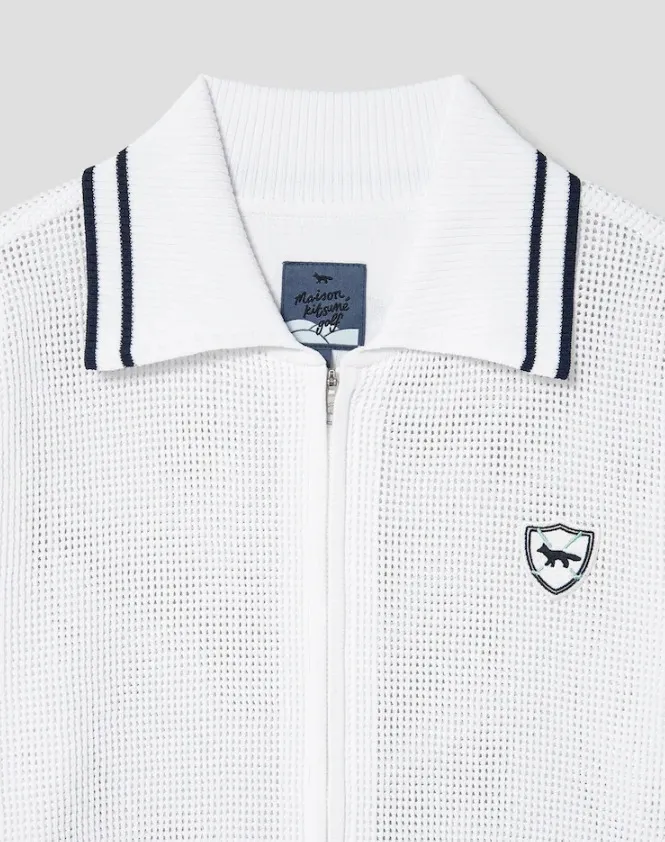 MAISON KITSUNE  |Street Style Plain Short Sleeves Logo Cardigans